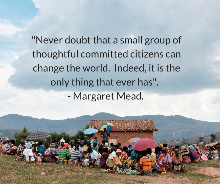 Never doubt that a small group of thoughtful committed citizens can change the world - quote